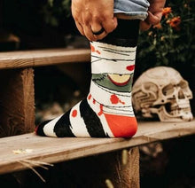 Load image into Gallery viewer, Who doesn&#39;t need spooky scary socks for HALLOWEEN??  Add some fun to your outfit with our spooky socks.  These fun &amp; funny socks will put the spring back in your step &amp; a smile on your face when you put them on. Whether you like no show, ankle, knee-highs or crew, we definitely know you&#39;ll love these!!  With or without a costume, everyone needs spooky socks!!!I mean, who doesn&#39;t LOVE socks??  And really, if they don&#39;t, are they really our people?? LOL 