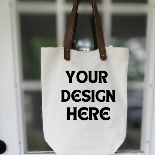 Design Your Own Large Cotton Canvas Tote Bag with a Design – Sockprints