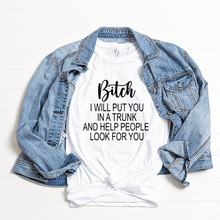 Load image into Gallery viewer, Funny sassy smart-ass B**ch blue/Navy &amp; white unisex t-shirt. Short sleeves, soft as ever. You will stand out in the crowd, Be crazy, be sassy, be smart-assy!! And get one for your friends that are just like you, you know who they are!!

Bella canvas TTS  Cotton

