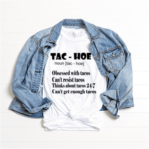 Do you LOVE tacos and much as I do??? Ummm...I don't think so. Cuz I really really love tacos! 😂😂 This t-shirt is so dam funny!! The best part when I wear it is all the comments & people just busting out laughing when they see it!!! 🤣🤣🤣  Best thing in the world to me is making people laff-out-loud!!! That's what it's all about. 🥰 Bellaq Canvas (if available) 100% airlume combed and ringspun cotton Unisex, TTS machine wash & dry shirt INSIDE OUT   