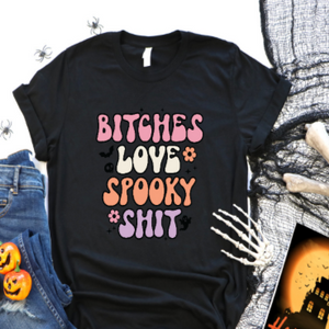 Are you one of the girls that dresses up for Halloween??  Well, I know I am, and I have a whole bunch of BFF's that also do. So to all of the bitch-witches we know,  CHEERS BITCHES!!!  Just put this shirt on with your black witch's hat, maybe some black or purple lipstick & what do you feel like?? Like the hot Bitch you are sister!! So get yourself one or both colors & some fabulous lipstick and get out there.... it's HALLOWEEN!!!   100% ring-spun cotton TTS Unisex