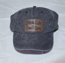 Load image into Gallery viewer, Funny &quot;B*tch Hair Don&#39;t Care&quot; Dark grey baseball ball hat cap