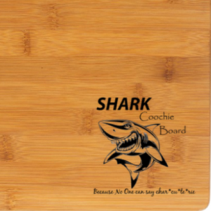 Funny "SHARK-COOCHIE" board 'Charcuterie board' cheese & meat board Laser engraved