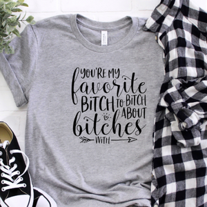Oh my God...do you know any bitchy women?? (hahahaha) Exactly!! But this shirt is for ALL OF THEM to get together to talk about whoever isn't there!! Right?? We all know that's what they do. So this is a favulous BIRTHDAY, CHRISTMAS Oor JUST BECAUSE gift to get them. Then they've got everything!!  100% Pre-shrunk ring spun cotton TTS machine wash